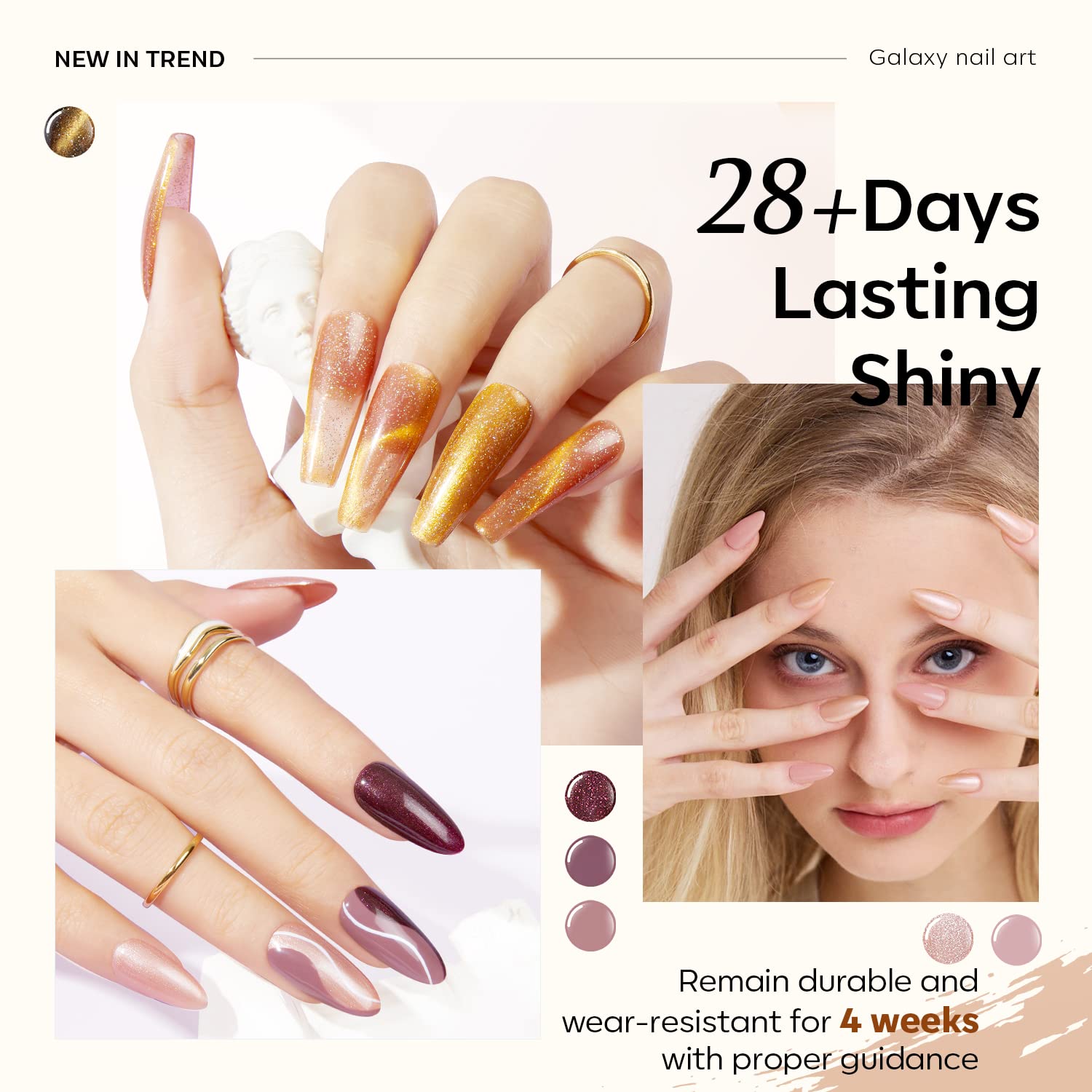 Amazon.com: modelones Gel Nail Polish Set, 6 Colors Winter Nude